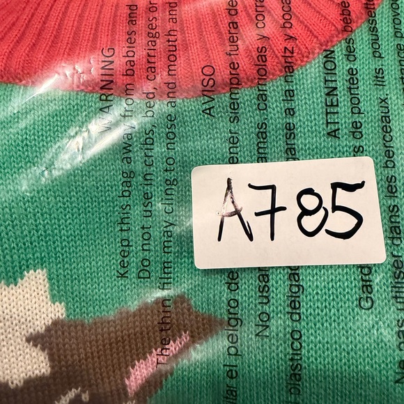 Tipsy Elves Ugly Christmas Sweater Sz L Cats Kittens Bells Kitty Red Green - Picture 9 of 9